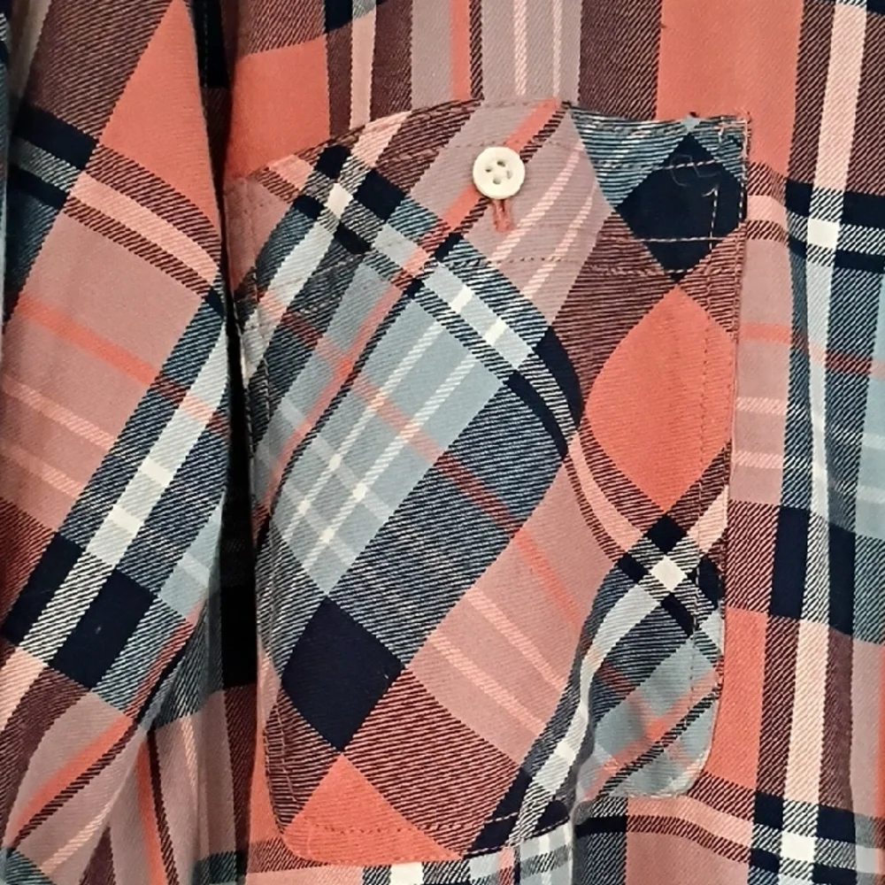 Ralph Lauren Women's Plaid Oxford Button Down Shirt, XL - Picture 5 of 10